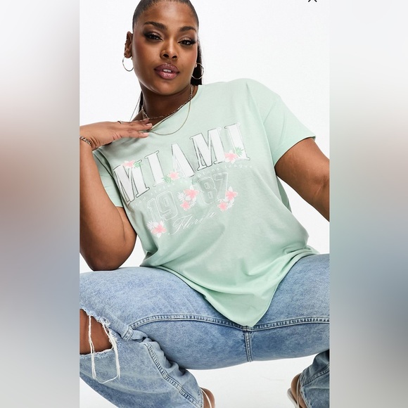 YOURS Miami Varsity tshirt - Picture 2 of 3